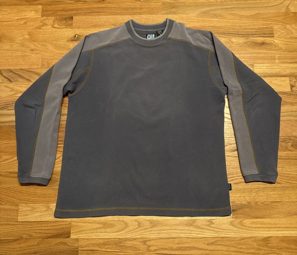 Vintage Alf Kuhl Thermal Waffle Knit Long Sleeve Shirt Pullover Mens XL